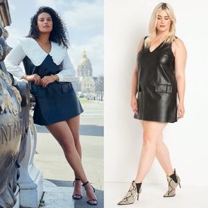 Eloquii Faux Leather Dress